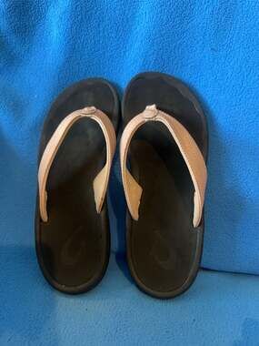 Ohana Women's Beach Sandals - Almond / Dark Java w8